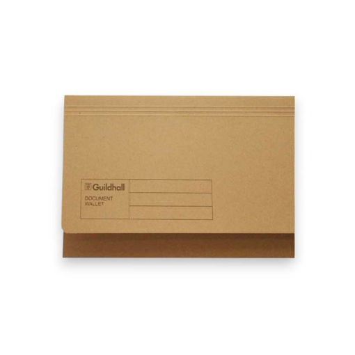 Picture of GUILDHALL CARDBOARD DOCUMENT WALLET BUFF